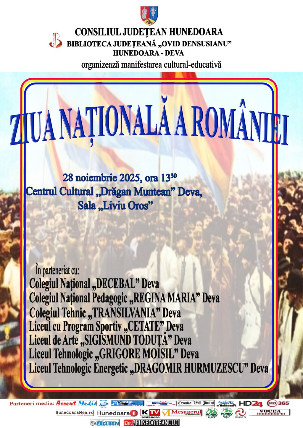 Afis ZIUA NATIONALA A ROMANIEI - 2025
