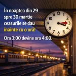 Trecerea la ora de vară modifică circulația trenurilor: mai multe curse vor pleca cu întârziere